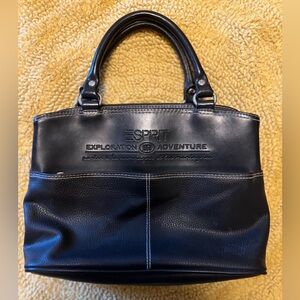 ESPRIT Vintage Black Leather Handbag